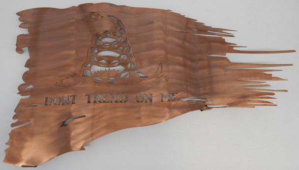 24 In x 14 In Patina Gadsen Don't Tread On Me Battle Flag Sign